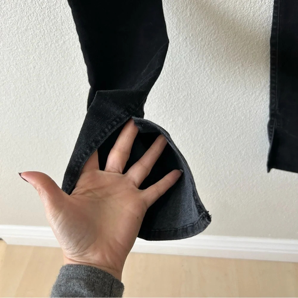 Veronica Beard kate skinny high rise black raven jeans inner slit sz 26/2 #243. - Picture 12 of 13